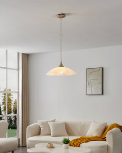 Suspension Lazolo nickel et blanche mat, verre