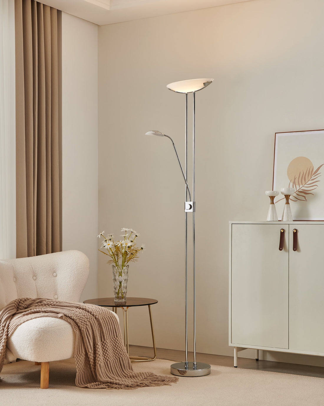Lampadaire salon | Baya Chromé