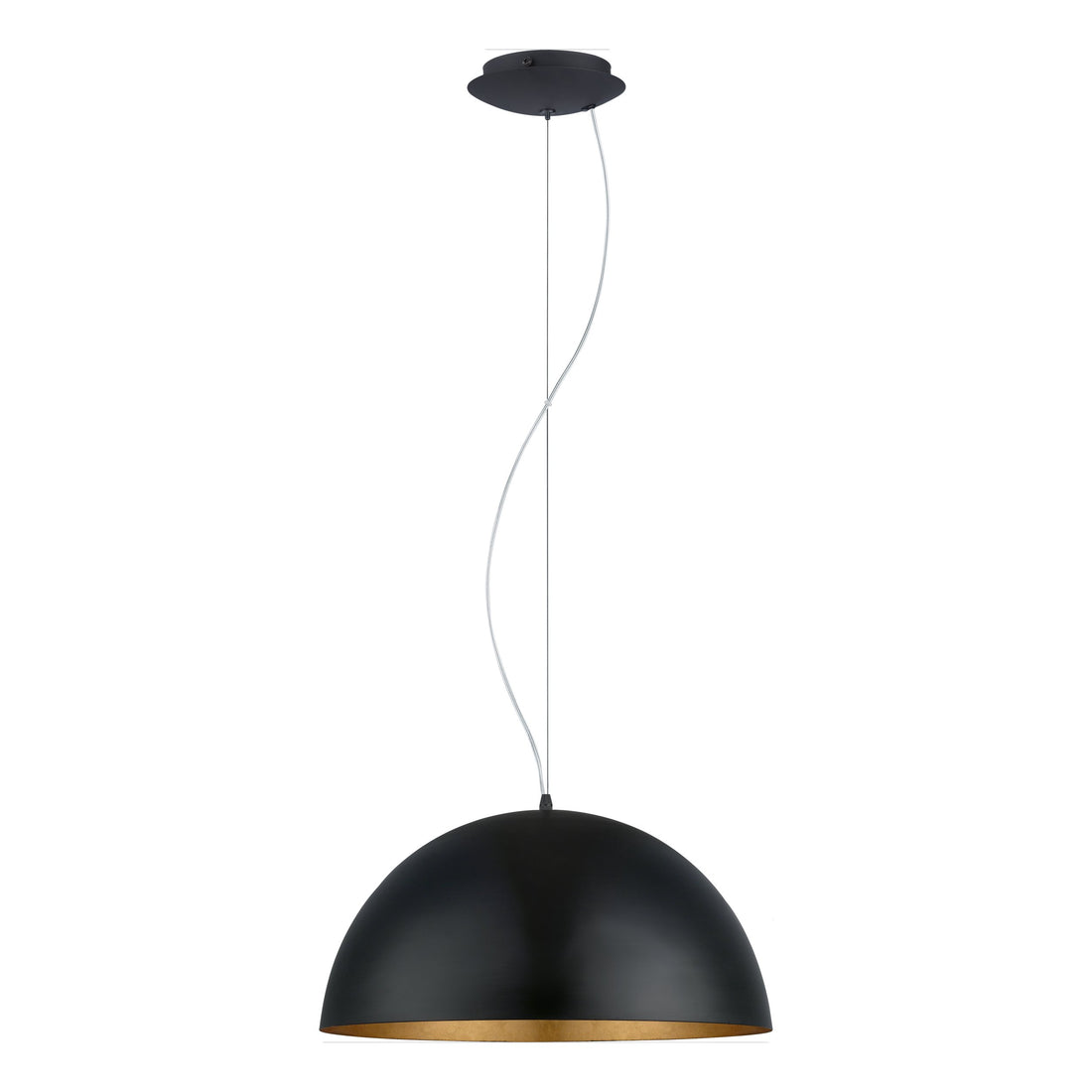 Suspension Gaetano noire et dorée