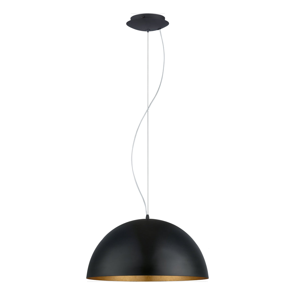 Suspension Gaetano noire et dorée
