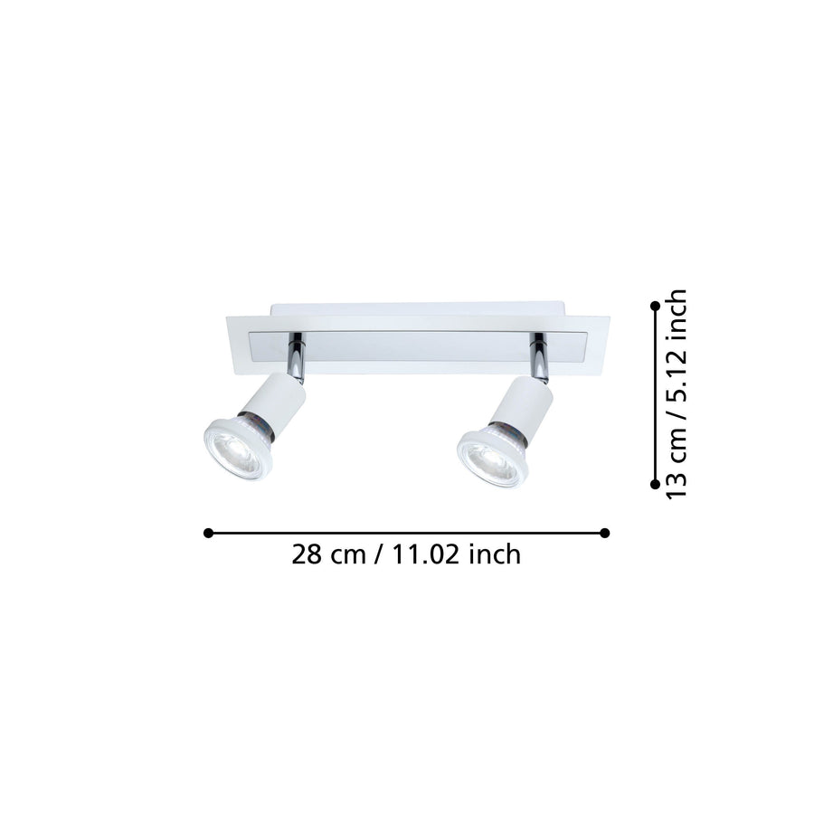 Schéma de dimensions avec 28 cm de largeur et 13 cm de hauteur