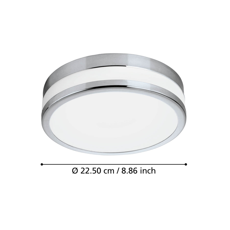 Schéma de dimensions indiquant un diamètre de 22,50 cm pour ce plafonnier.