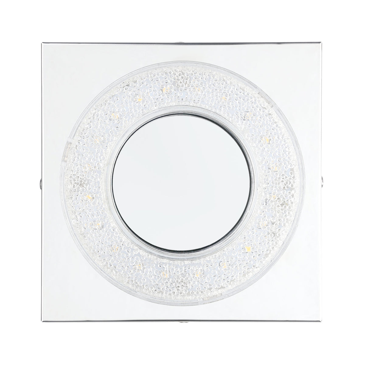 Plafonnier Fradelo chromé, cristal, L 12 cm