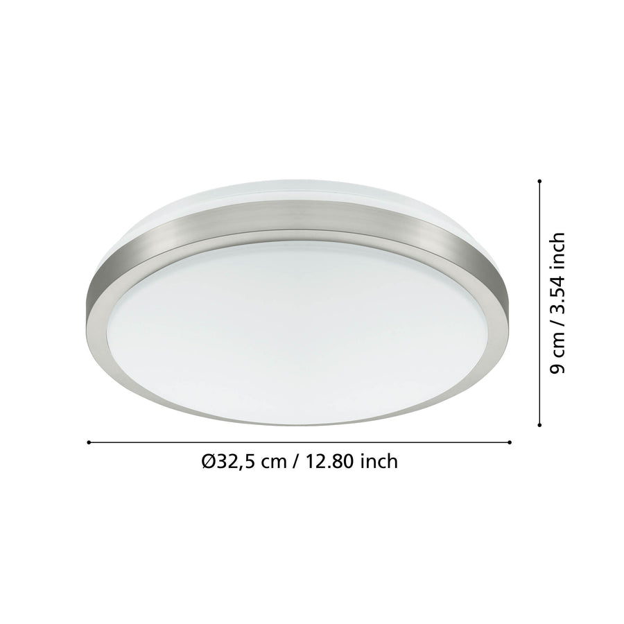 Plafonnier Competa 1 blanc, Ø 32,5 cm