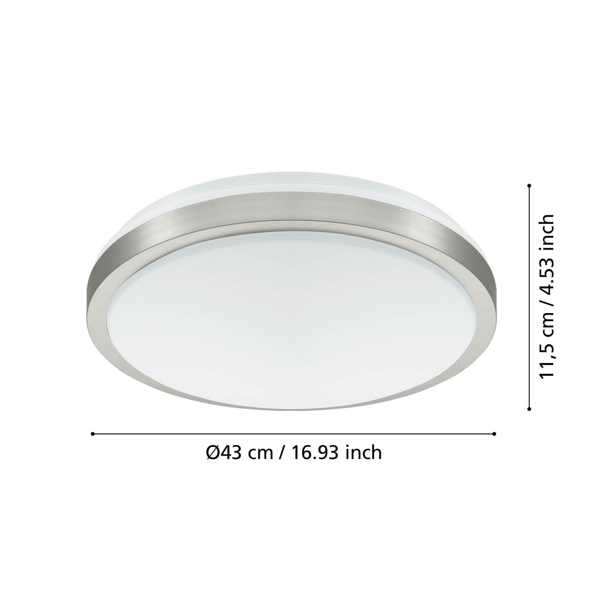 Plafonnier Competa 1 blanc, Ø 43 cm