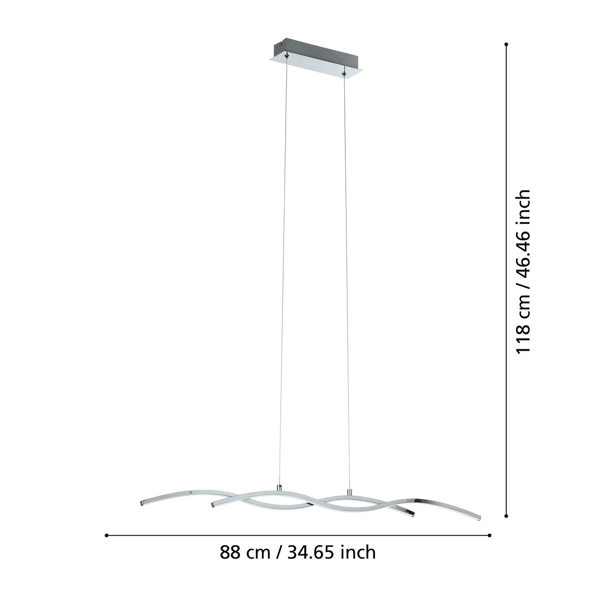 Suspension Lasana 2 chromée (96103)
