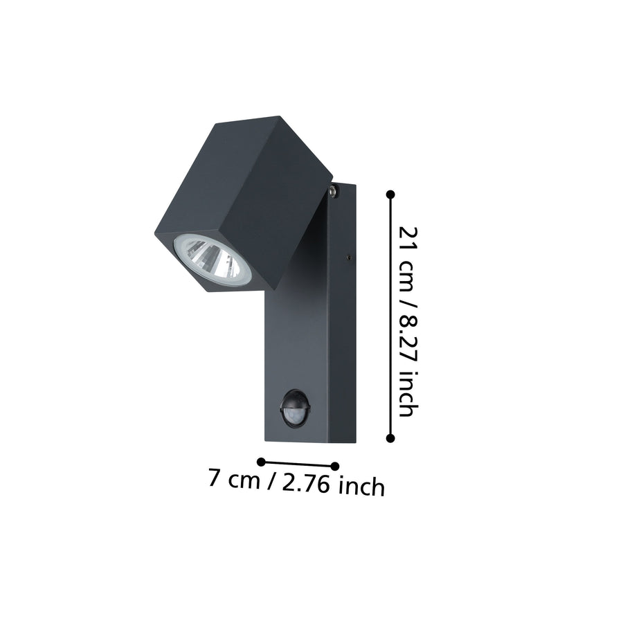 Applique extérieure Sakeda anthracite