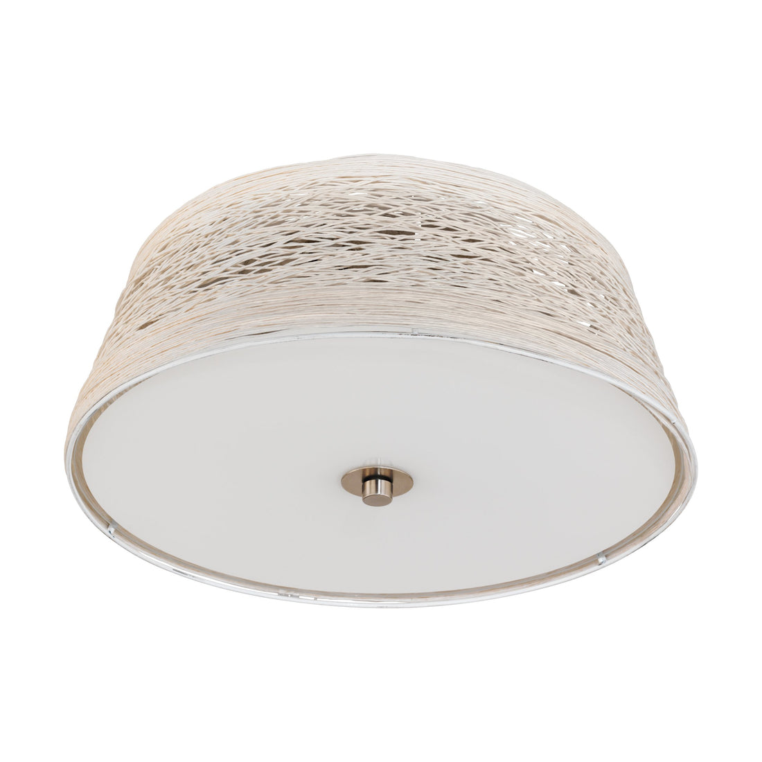 Plafonnier Donado blanc et nickel, verre (96464)