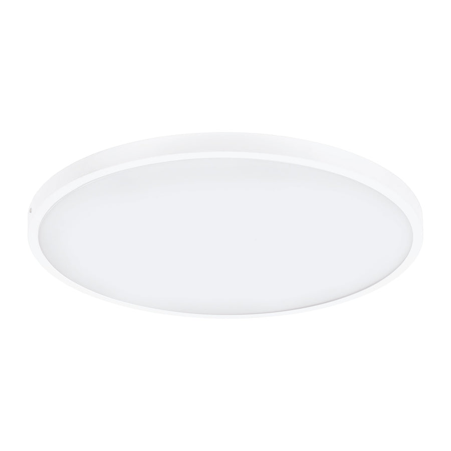 Vue rapprochée du bord blanc et des vis apparentes du plafonnier