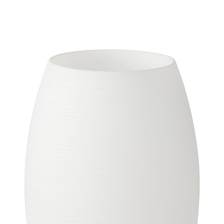 Gros plan sur la texture striée de l'abat-jour blanc, vue de dessus