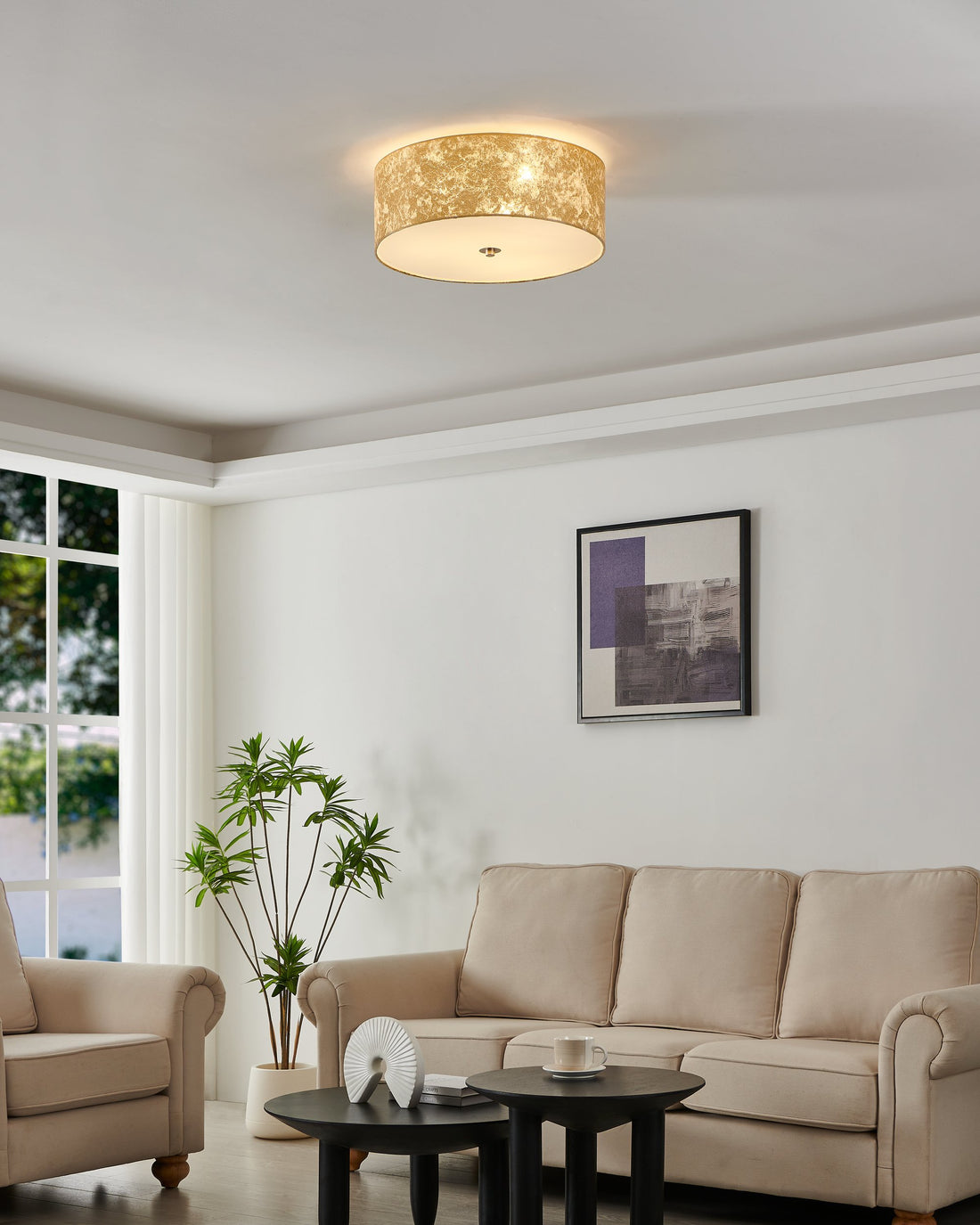 Plafonnier Viserbella 3 lumières doré