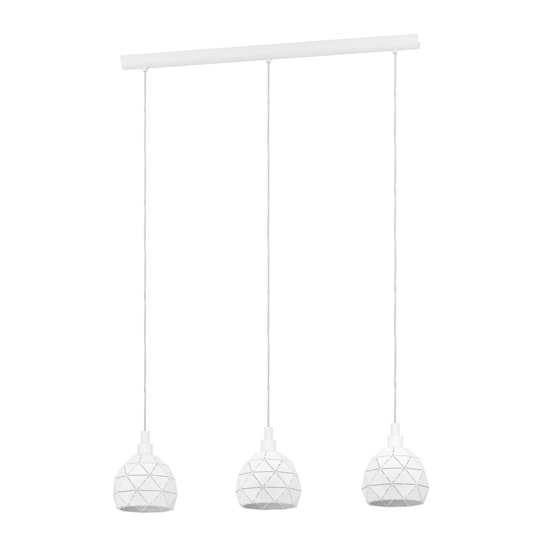 Suspension Roccaforte 3 lumières blanche