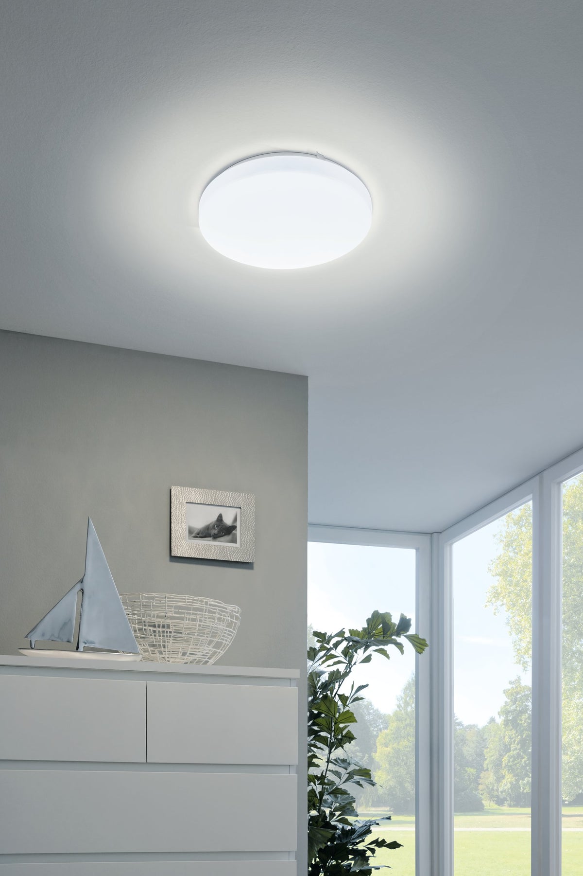 Plafonnier Frania blanc, Ø 28 cm