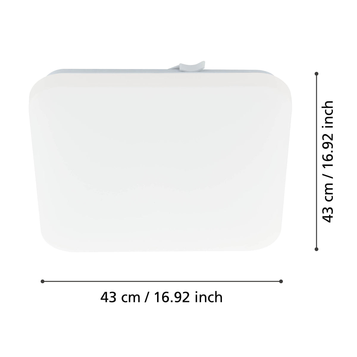 Plafonnier Frania blanc, L 43 cm