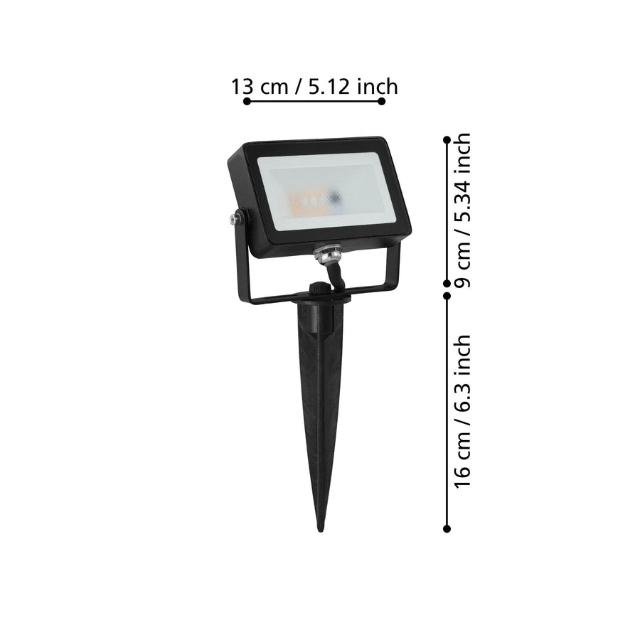 Lampadaire extérieur Faedo 4 noir et blanc