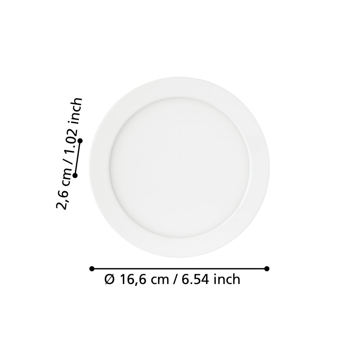 Spot encastrable Fueva 5 blanc, Ø 16,6 cm (99207)