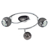 Plafonnier Bimeda nickel et noir, H 34,5 cm