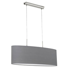 Suspension Pasteri 2 lumières grise, tissu