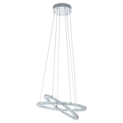 Suspension Varrazo chromée, cristal