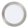Spot encastrable Fueva 1 nickel satiné, Ø 22,5 cm