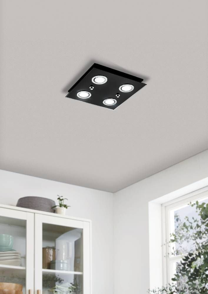 Plafonnier Grattino noir (33804)