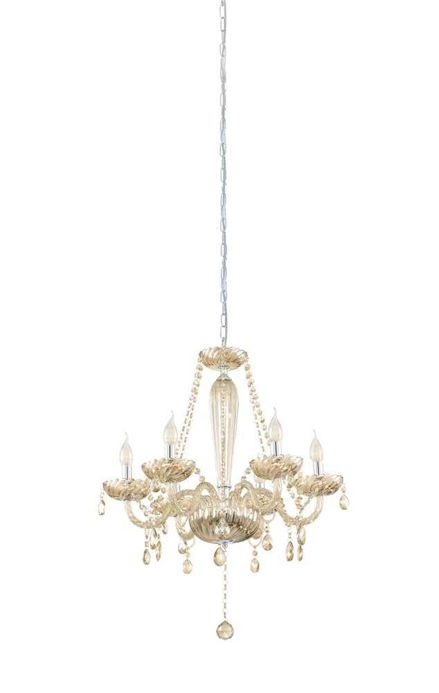 Suspension Basilano chromée, verre