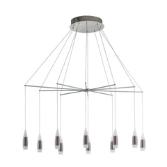 Suspension Santiga nickel satiné, L 135 cm