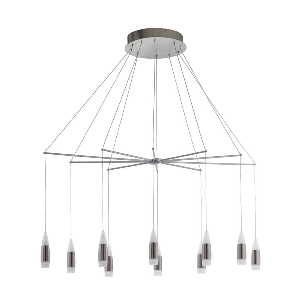 Suspension Santiga nickel satiné, L 135 cm
