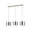 Suspension Saganto 3 lumières argentée