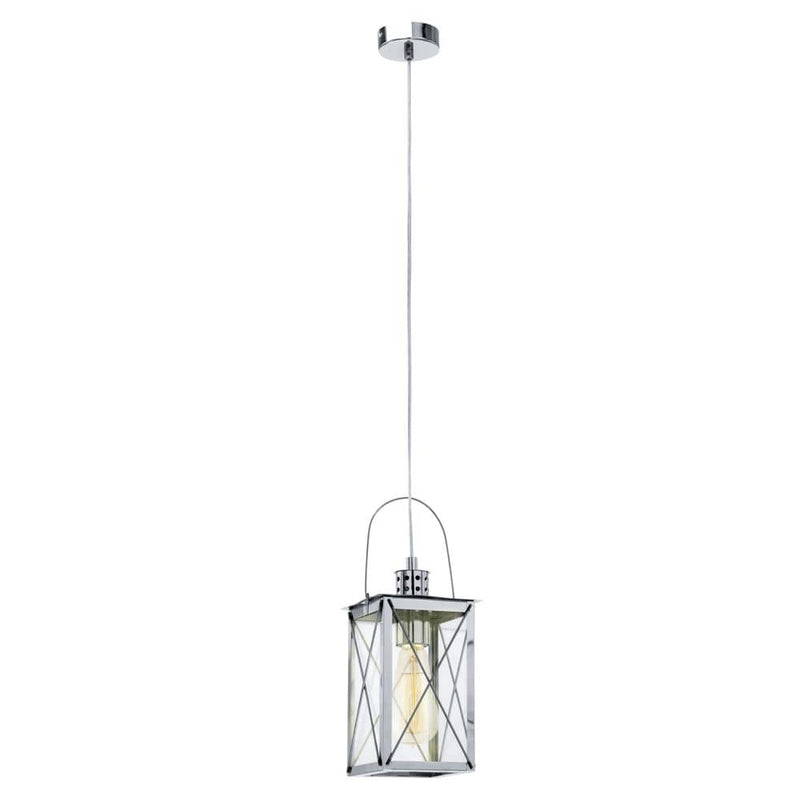 Suspension Donmington chromée, verre
