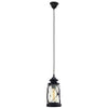 Suspension Bradford noire, verre