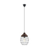 Suspension Bampton noire et marron, bois