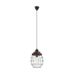Suspension Bampton noire et marron, bois