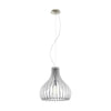 Suspension Tindori nickel et blanche mat, Ø 38 cm