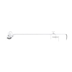 Lampe de bureau Rugove blanche, L 70,5 cm
