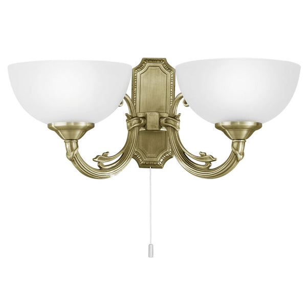 Applique murale Savoy blanche, verre, L 41 cm