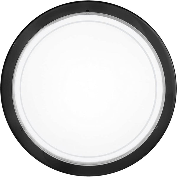 Applique murale Planet 1 noire et blanche, verre
