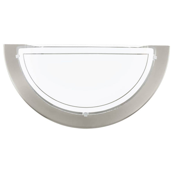 Applique murale Planet 1 nickel et blanche mat, verre