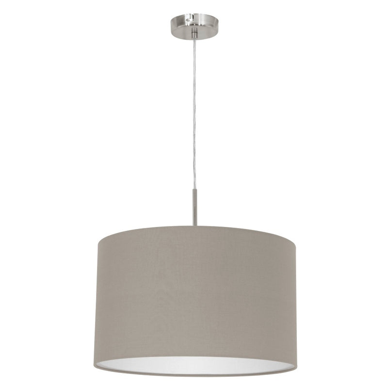 Suspension Pasteri taupe et grise, tissu, L 38 cm