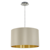 Suspension Maserlo taupe et dorée, tissu