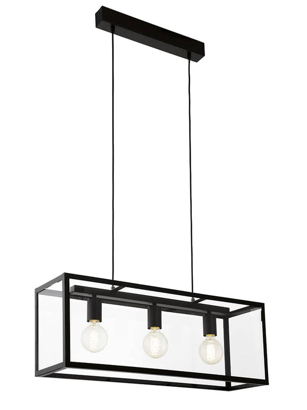 Suspension Charterhouse noire, verre