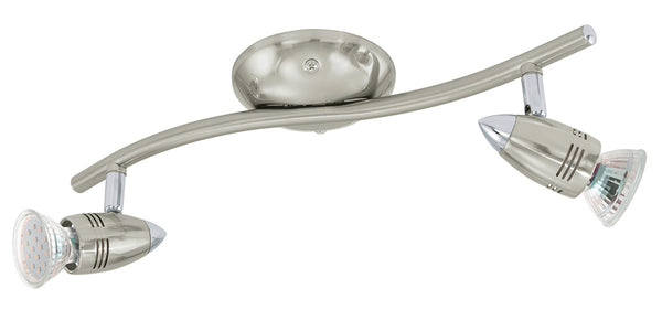 Plafonnier Magnum nickel satiné, L 33 cm