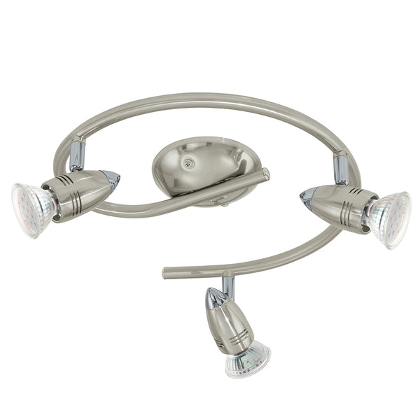 Plafonnier Magnum nickel satiné, H 29,5 cm