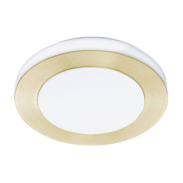 Plafonnier Carpi laiton et blanc