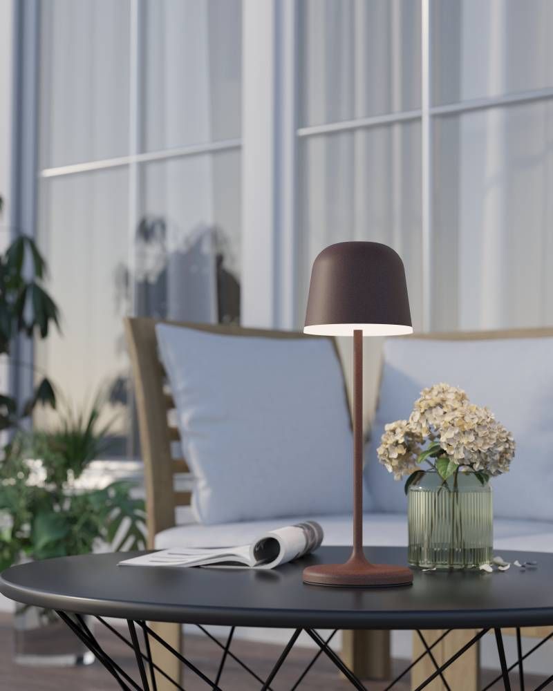 Lampe extérieure Mannera rouille et blanche