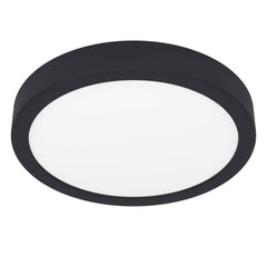 Plafonnier Fueva 5 noir et blanc, Ø 21 cm