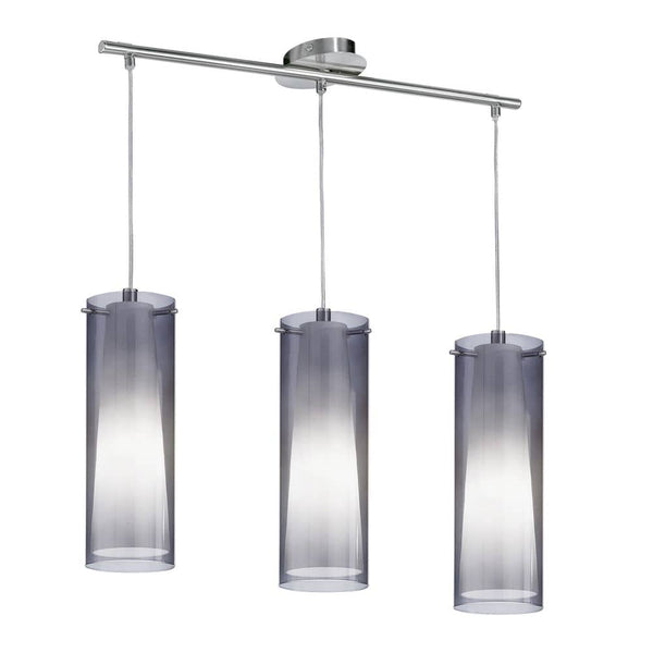 Suspension Pinto Nero nickel et noire mat, verre (90305)