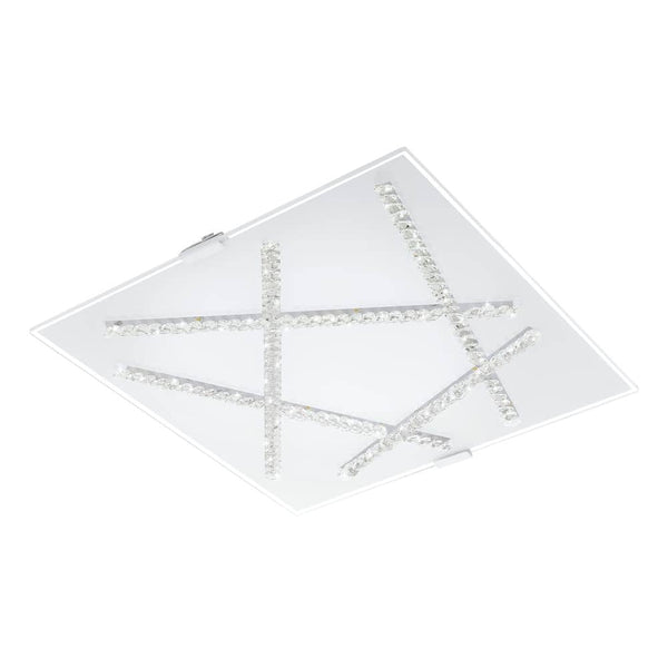 Applique murale Sorrenta blanche et transparente, cristal, L 36,5 cm