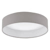 Plafonnier Palomaro blanc et taupe, tissu