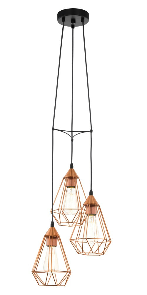 Suspension Tarbes noire et cuivrée (94196)